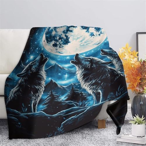 Couverture loup en microfibre moelleuse et chaude haute densité - 7