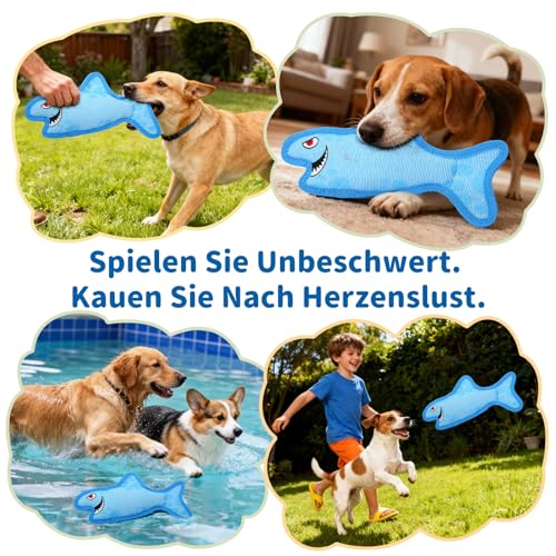 apollo walker hundespielzeug unzerstörbar große Hunde interaktives quietschend Shark
