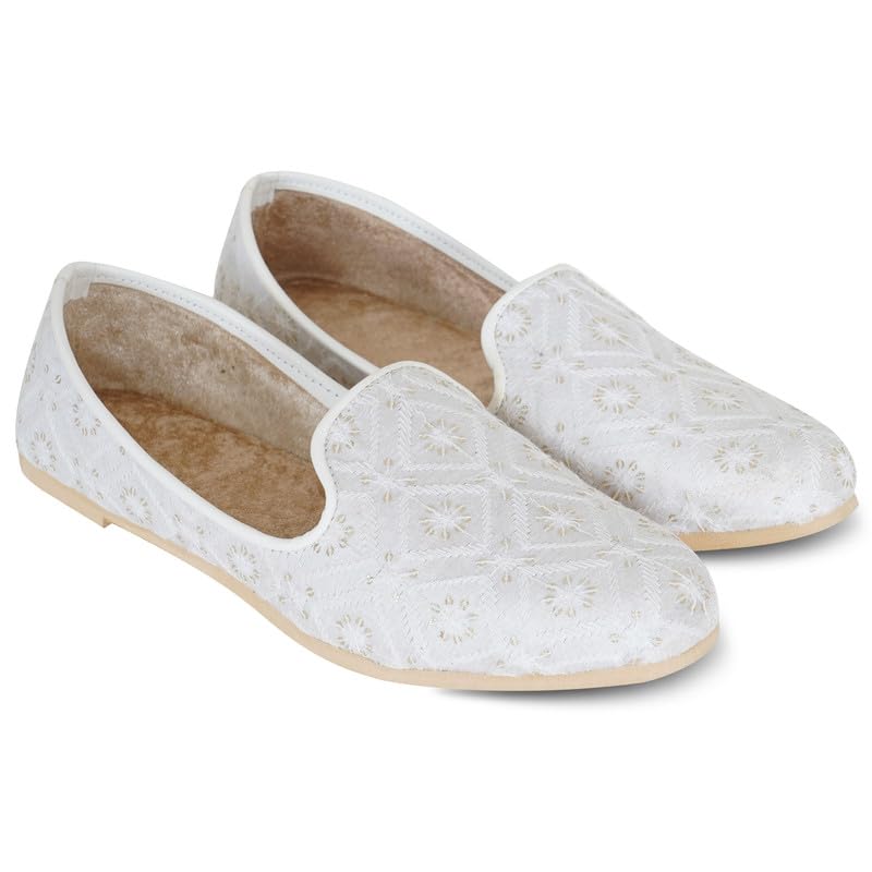 Image of DFR Men Ethnic Jutti Wedding Kurta Loafer Shoe Juti,Cushioned Comfortable Shoe Juti