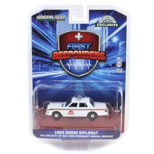 Greenlight 1983 Dodge Diplomat NYC EMS Modelo 1/64 miniatura 2