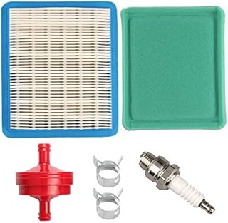 Wellsking 491588S Air Filter for Briggs and Stratton 491588 491588S 399959 625e 675ex 725ex 625-675 1350 Series 6.5 engine Toro lawn mower with BR6S Spark Plug fuel filter