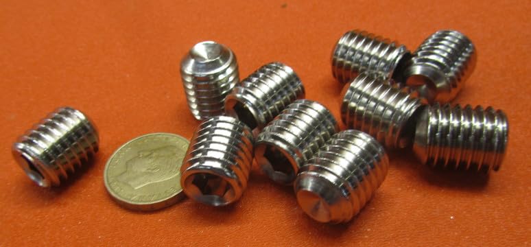 18-8 Stainless Steel Cup Point Set Screws 5/8-11 x .750 Length 10 pcs