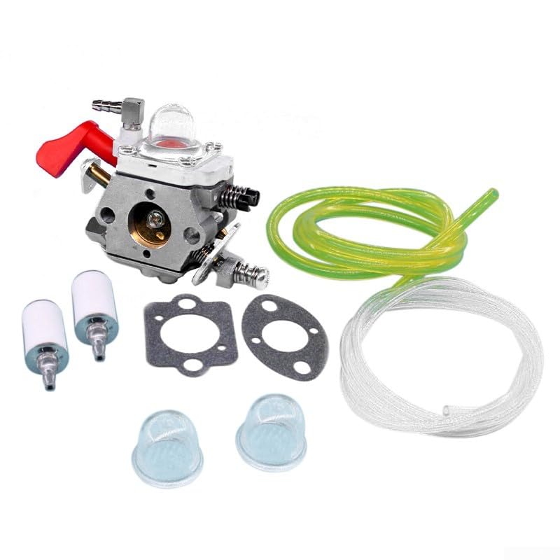 Hasaller Mower Carburettor RC Car Engine Carburetor Kit 23-30.5CC for WT 997 668 CY HPI 5B with Gaskets Fuel Pipes Filters Bulbs Replacement Parts