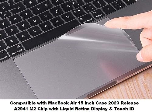 Image of Midkart Smooth Trackpad Protector Compatible with MacBook Air 15 inch Case M4 A3241 M3 A3114 M2 A2941 with Liquid Retina Display & Touch ID Release 2025 2024 2023 Bubble-Free Protector, Matte