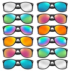 12- Mirrored Lens/Black Frame