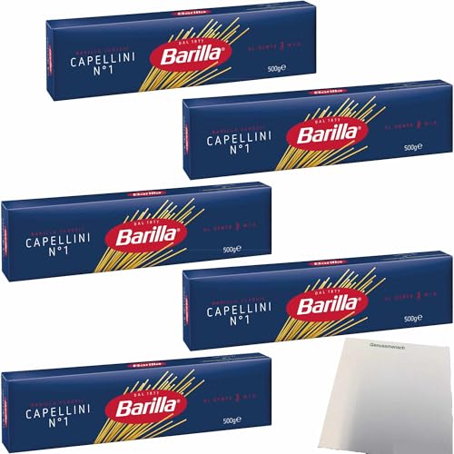 usy Bundle für Barilla Cappellini No1 5er Pack (5x500g Packung) + usy Block