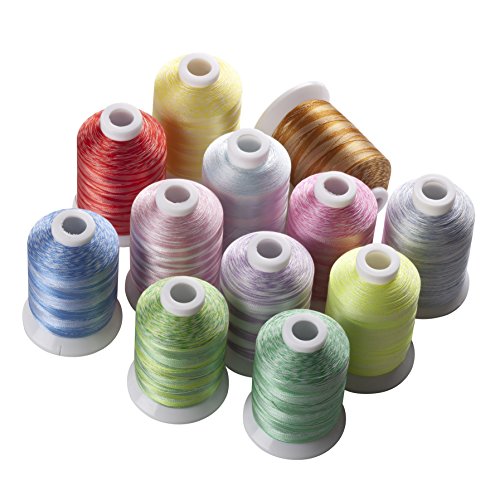 Hilo para bordado de poliéster multicolor 1100 yardas miniatura 3