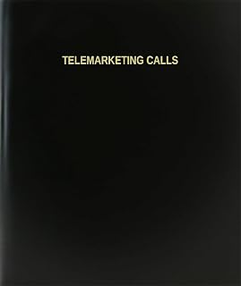 BookFactory Telemarketing Calls Log Book/Journal/Logbook - 120 Page, 8.5''x11'', Black Hardbound (XLog-120-7CS-A-L-Black(Telemarketing Calls Log Book))