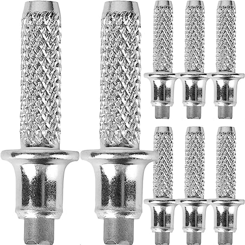 VILLCASE 8 Pack Walking Sticks Tips, Heavy Duty Mountaineering Stick Tips for Trekking Poles Replacement Tungsten Steel Tips Walking Cane Tips for Crutches Hiking Travel Cane Nordic Hiking C