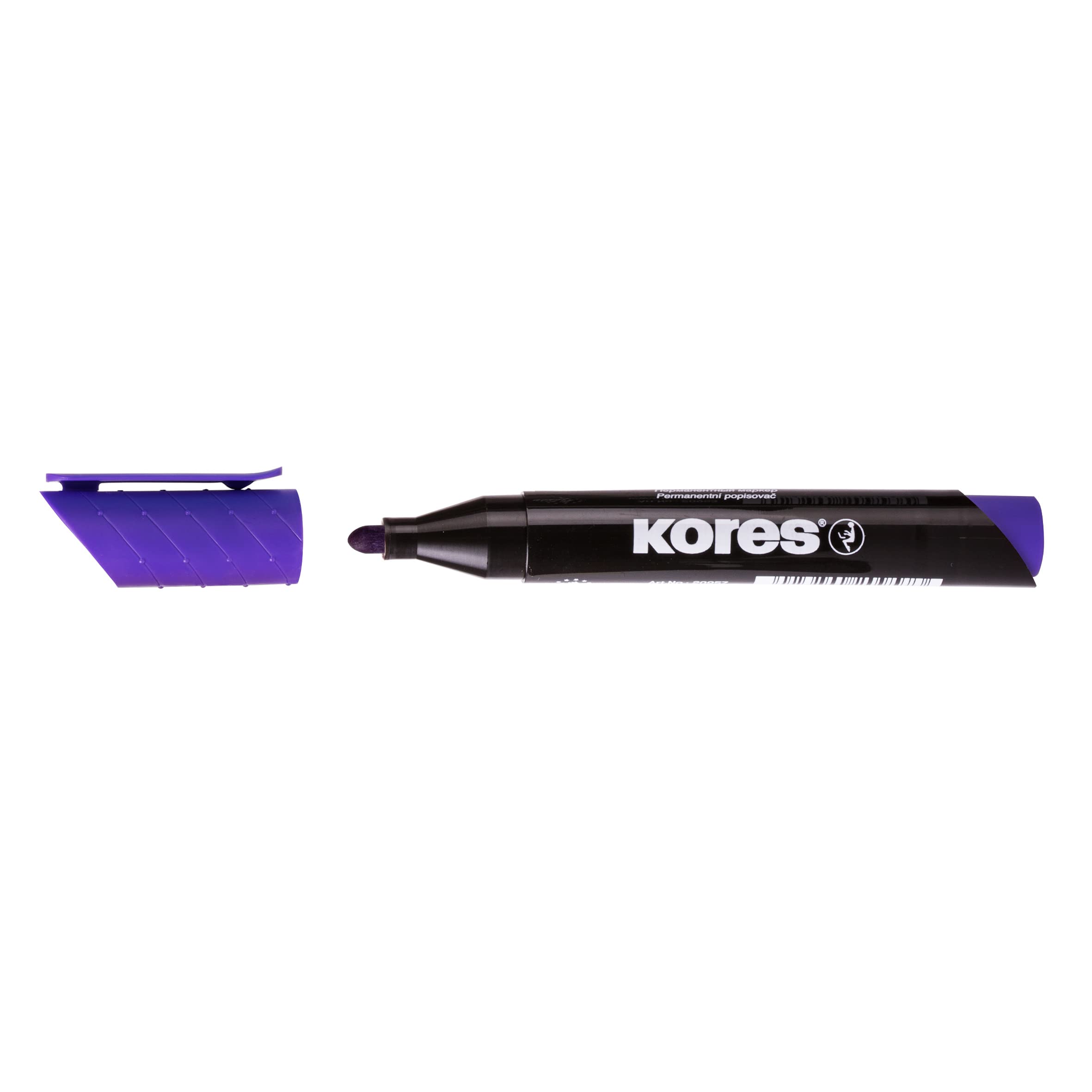 Kores, Violet Permanent Marker Pens, K-Marker XP1, Round Tip Marker Pen, Waterproof Marker Pens for All Surfaces - Image 2