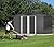 DWVO 10x8FT Outdoor Storage Shed, Spacious Metal Tool Shed with Lockable Doors & Ventilation for Patio, Lawn, and Backyard, Ideal for Storing Garden Equipment, Lawnmowers, and Bicycles, Dark Gray