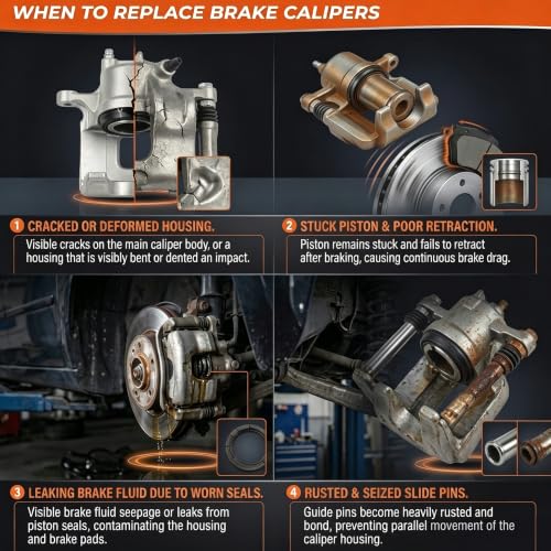 Image of Rear Left Disc Brake Caliper With Bracket For Ford F-150 Lobo