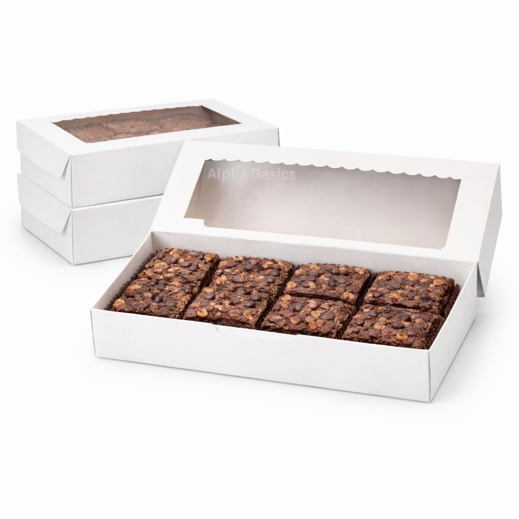 Brownie Boxes with Window - Kraft & Paper -9