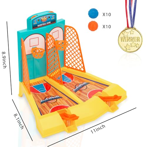 3 otters 29PCS Tabletop Game Set, Basketball Shooting Game Desktop Basketball Toy Arcade Basketball Game for Kids, Basketball Toys for Boys - Image 3