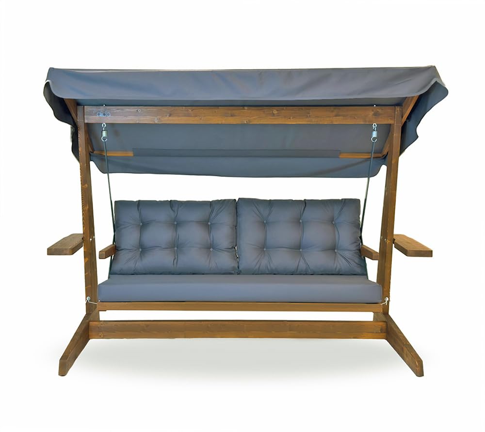 WESTMANN Holz Hollywoodschaukel Viva 2400 Anthrazit 237x115x175 cm