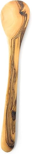 Miniatura 2 de AramediA Utensilios de cocina de madera de olivo juego de 4 espátulas cuchara, tenedor y agitadores hecho a mano y tallado a mano por artesanos de