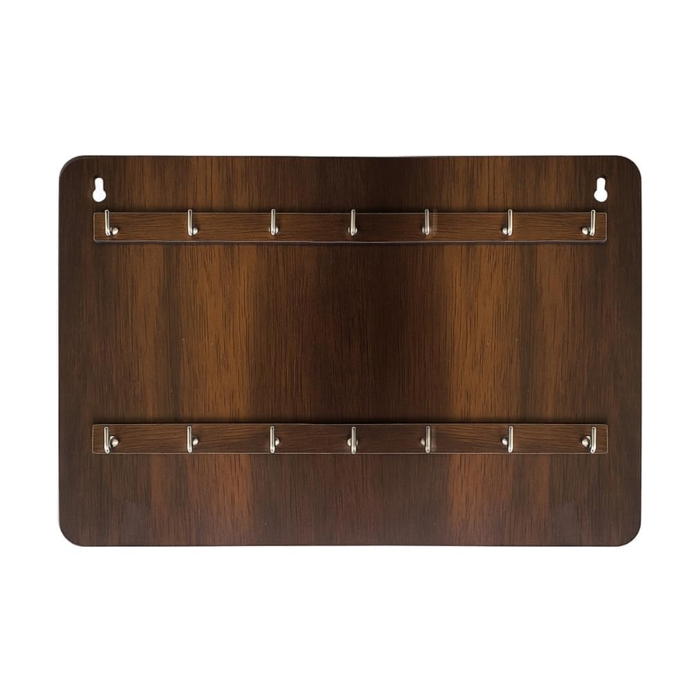 RHF Key Holder for Home Decor Stylish | Key Hangers for Wall | Wooden Key Stand for Wall (14 Hooks)-image-46