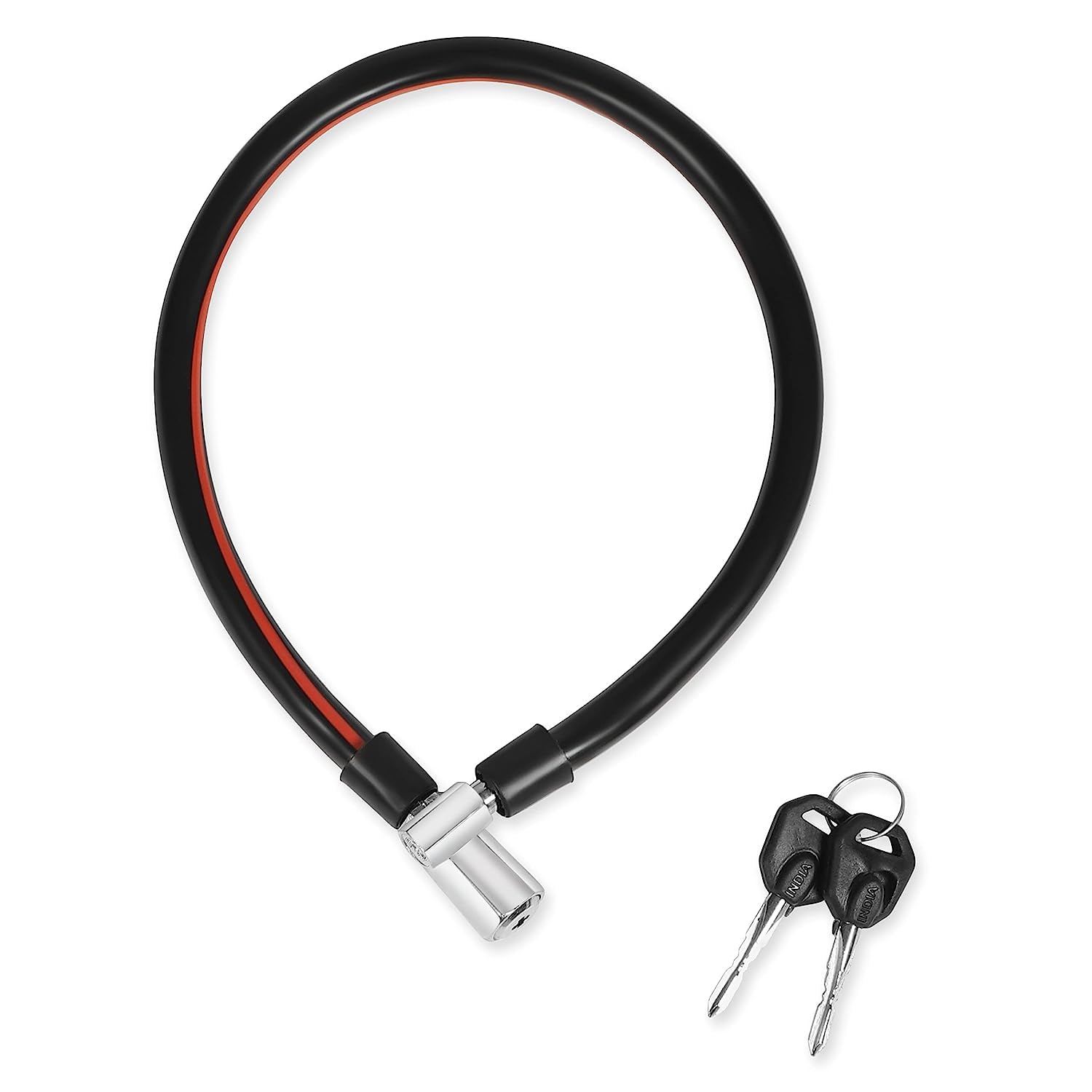 Generic Heavy Duty Cable Lock Anti-Theft Safety Lock with 2 Keys for Helmet, Cycle,& Bicycle Pack-1 (Black) (B0CP9KDZ93) Amazon Price History, Amazon Price Tracker