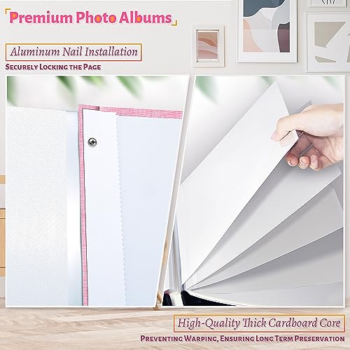 Image of Artfeel Photo Album Self Adhesive Scrapbook,Large Photo Book for 4x6,5x7,8x10 Pictures,DIY Album for Baby Wedding Family Travel Birthday,with Metallic Pen and Scraper
