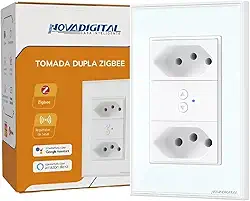 Tomada Dupla Inteligente Zigbee 10a E 20a Nts2-w Novadigital