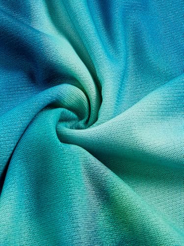 Verdusa Women's Midi Skirt Mesh Tie Dye High Waisted Bodycon Fishtail Skirt3