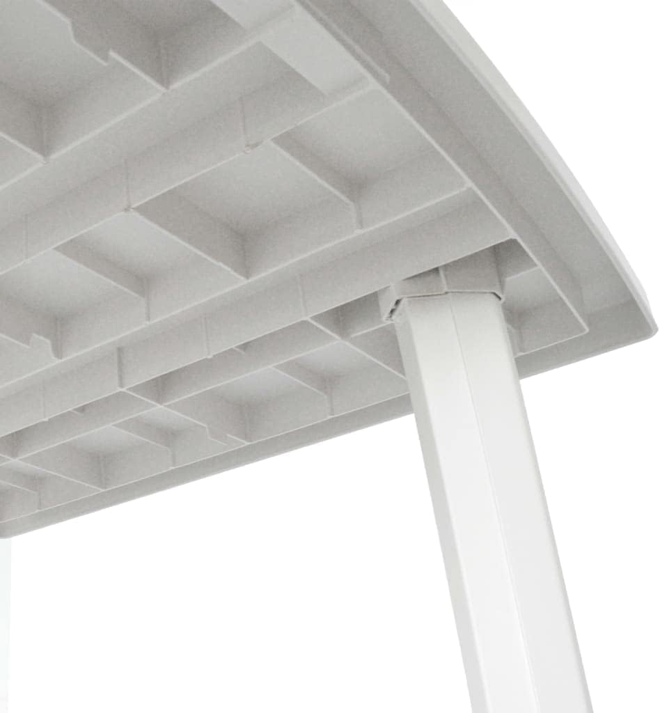 Tavolo rettangolare Bianco componibile ed allungabile fino a cm 216 da interno esterno 6 gambe pratico e comodo per giardino