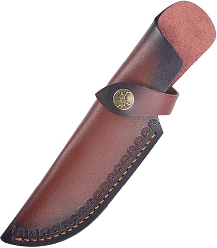 Miniatura 1 de MiOYOOW Funda de cuero para cuchillo, funda retro en relieve para cinturón para hoja de 4.7 x 1.6 pulgadas