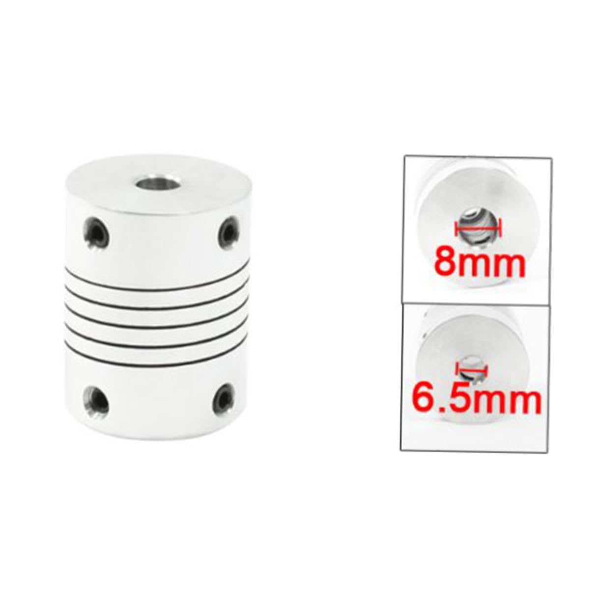 VILLFUL 5pcs Motor Shaft Coupler Linear Bearing CNC Stepper Motor Coupler Beam Coupling White