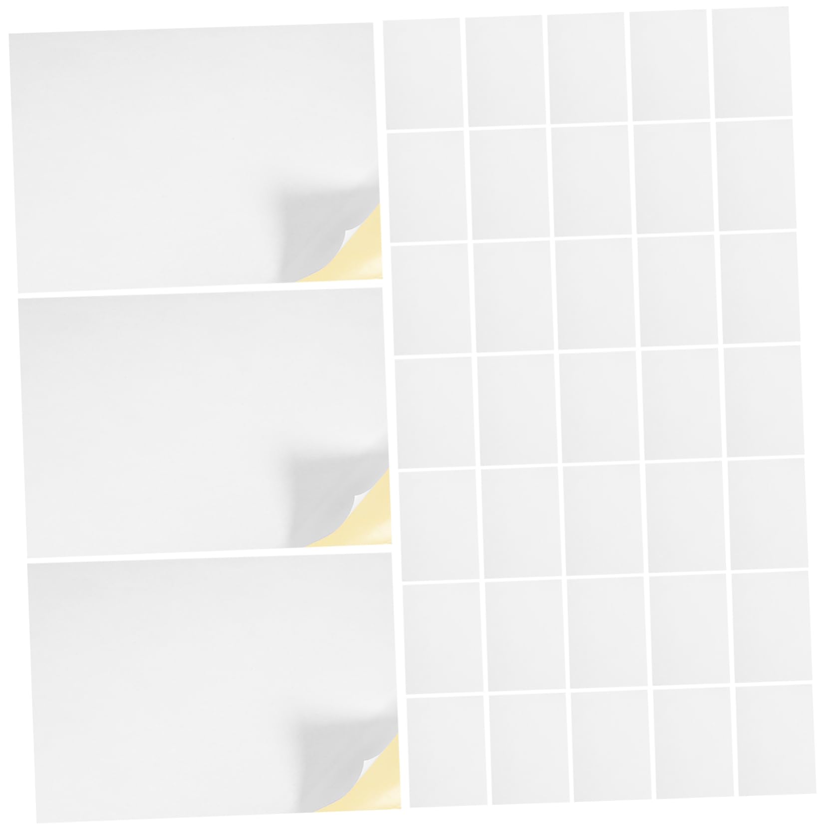 Papier Étiquette pour Imprimante A4 100 Feuilles Autocollantes Blanches