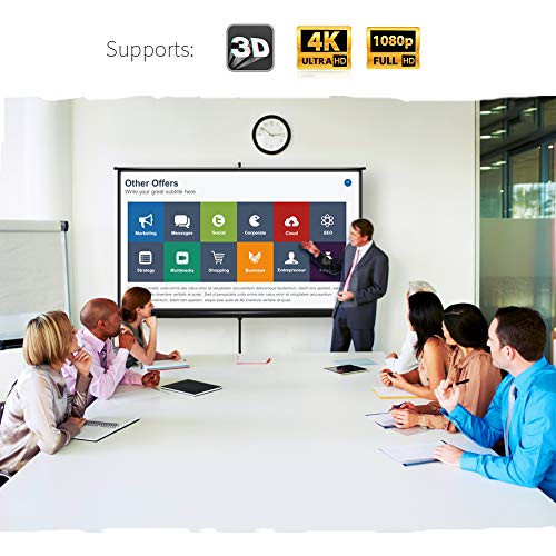 image for JWSIT Upgraded Projector Screen with Stand 100 inch 16:9 HD 4K Indoor 