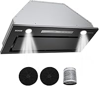 Vista 10 de VEVOR Inserto de campana extractora, campana de ventilación de cocina integrada de 30 pulgadas, campana de estufa de acero de 800 CFM, con control