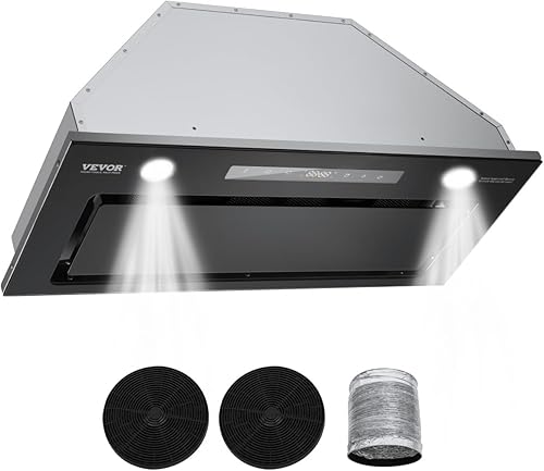 Miniatura 10 de VEVOR Inserto de campana extractora, campana de ventilación de cocina integrada de 30 pulgadas, campana de estufa de acero de 800 CFM, con control