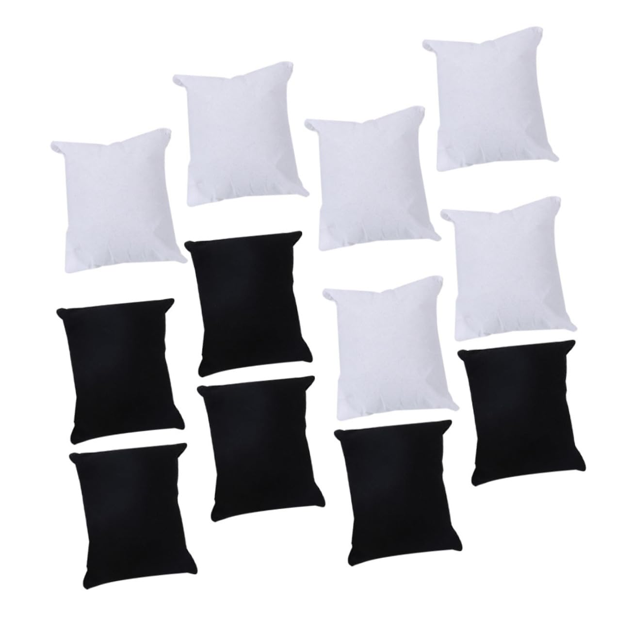 CIMAXIC 20Pcs Watch Display Pillows Delicate Bracelet Holders Chain Cushions for Jewelry Collection Lightweight Black White Colors for Displaying Accessories