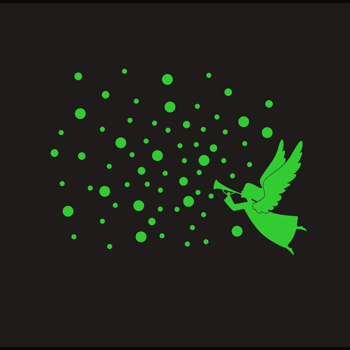 Bharat E-Bazaar Green Decorative Radium Wall Sticker-PID31522