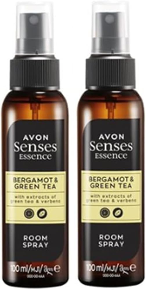 2 x Avon Senses Essence Room Spray 100ml Choice of Scents (2 x Bergamot & Green Tea)