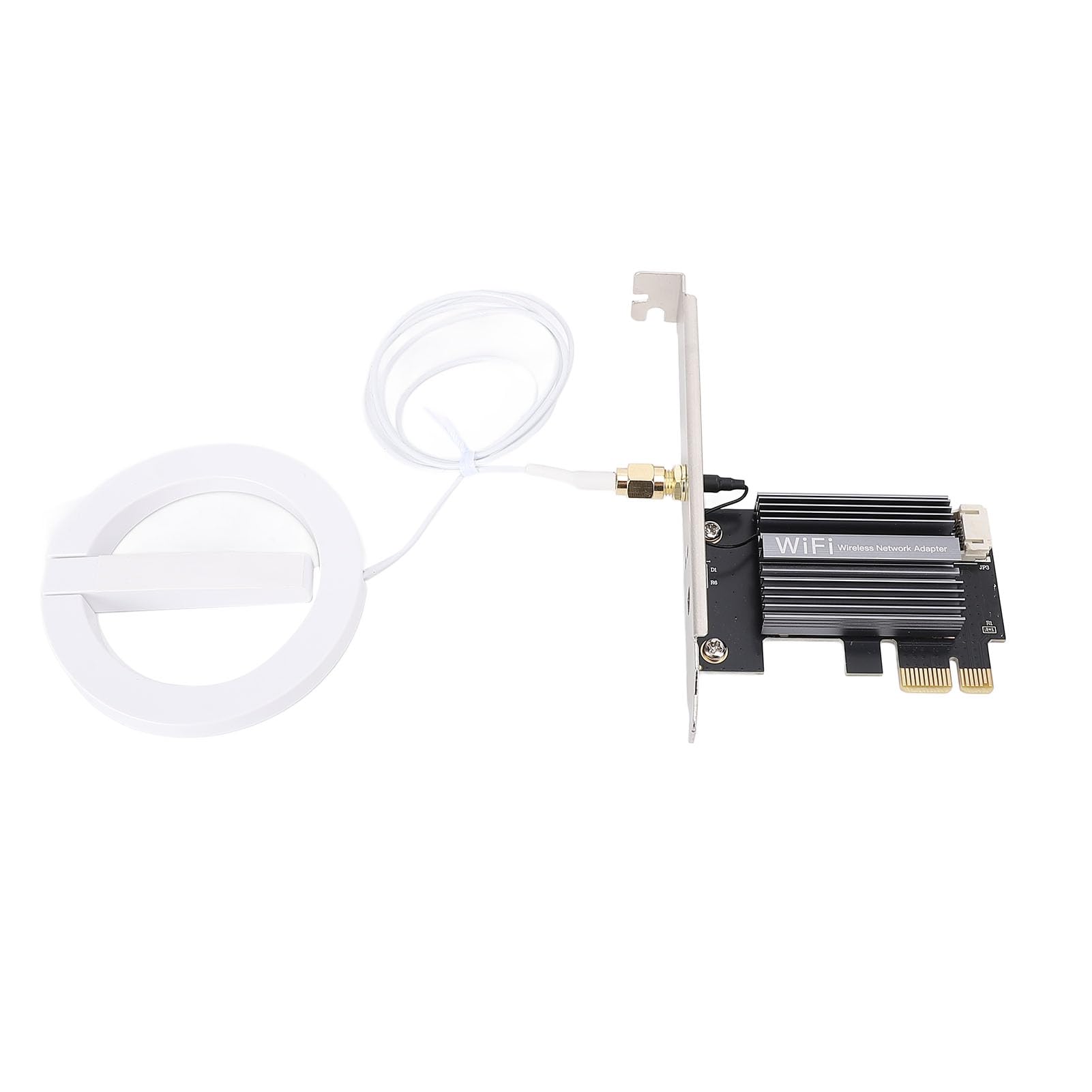 Tarjeta WiFi PCIe WiFi 6e para PC de Escritorio, Bluetooth 5.2,2.4GHz, Adaptador de Red 4174Mbps de 6 GHz y 6GHz, Adaptador Inalámbrico Es (Antena 8DB) (Antena de Cable de extensión)