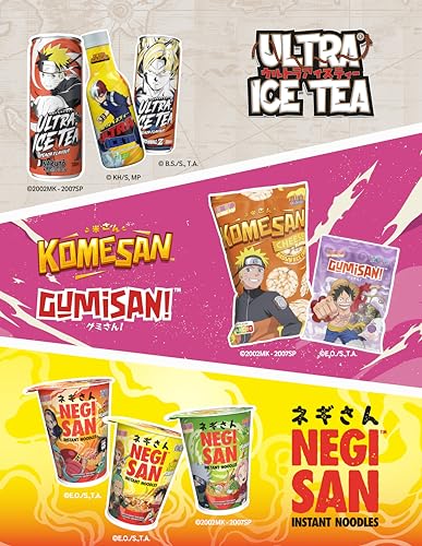 ULTRA ICE TEA Bio Eistee – Veganer Früchtetee mit dem One Piece Charakter Sanji – Fruchtiger Hibiskusblütengeschmack – 1 x 500 ml Einweg