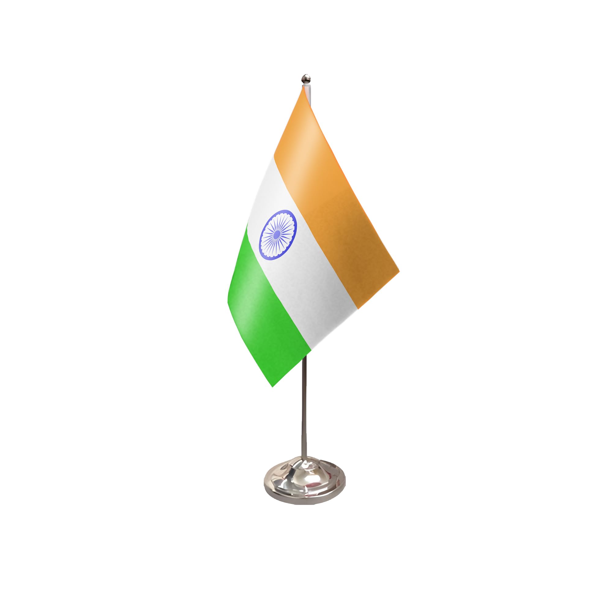 Flagtex India Satin Table Flag With Chrome Pole & Base