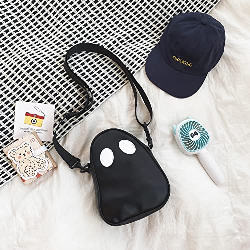 PU Leather Funny Ghost Bag, Splicing Color-blocking Cute Devil Messenger Bag，Adjustable Mobile Phone Bag for Woman3
