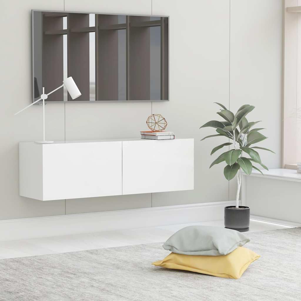 vidaXL Mobile Porta TV Credenza Consolle HiFi Buffet Madia Mobiletto Arredo unità Multimediale Armadietto Basso Bianco 100x30x30 cm in Truciolato