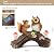 WONDHOME Solar Owl Garden Statues Outdoor Decor Resin Owl Squirrel Figurine with Mushroom Lights for Patio Lawn Yard Decorations Christmas Birthday Housewarming Gardening Gifts for Women Mom