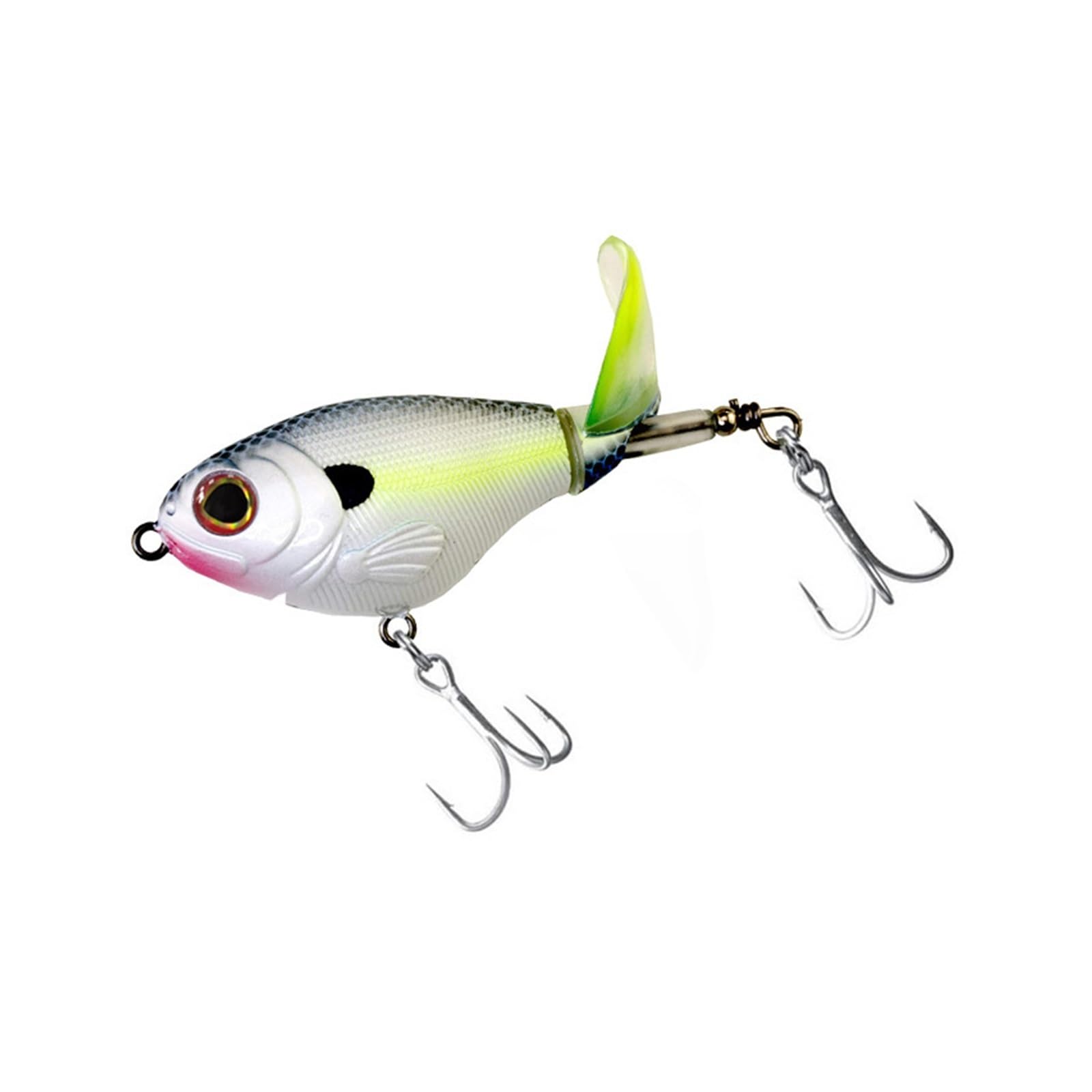 XILILHC 10 Pièces Ensemble 17g Haut Leurre De Pêche en Eau Popper Appât Surface d'eau Dure Doux Rotatif Queue Matériel De Pêche Kit D'appâts