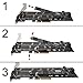 QNINE Dual M.2 PCIe Adapter, M.2 NVME SSD M Key or M.2 SATA SSD B Key 22110 2280 2260 2242 2230 to PCIe 3.0 x4 Host Controller Expansion Card with Low Profile Bracket for PC Desktop
