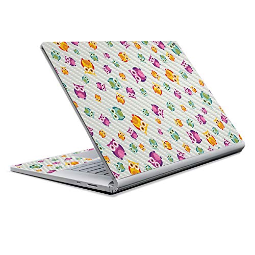 Image of MightySkins Carbon Fiber Skin for Microsoft Surface Book 2 13 inch (2017) - Owls,Protective, Durable Textured Carbon Fiber Finish,Easy to Apply, Remove, and Change Styles,
