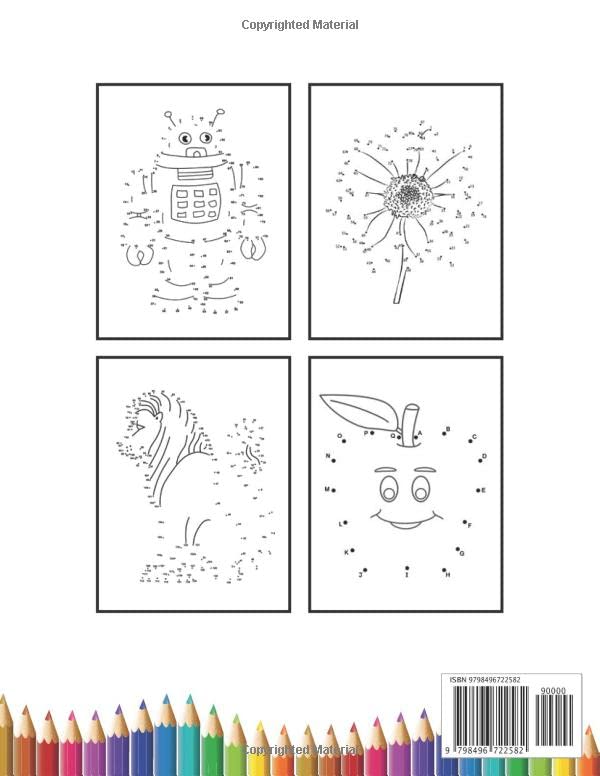 Jumbo Dot To Dot Book For Adult: Large Print Jumbo Connect The Dots Coloring Book For Adults Seniors And Teens. Flowers, Landscapes, Butterflies, Animals, And More Puzzles - Image 2