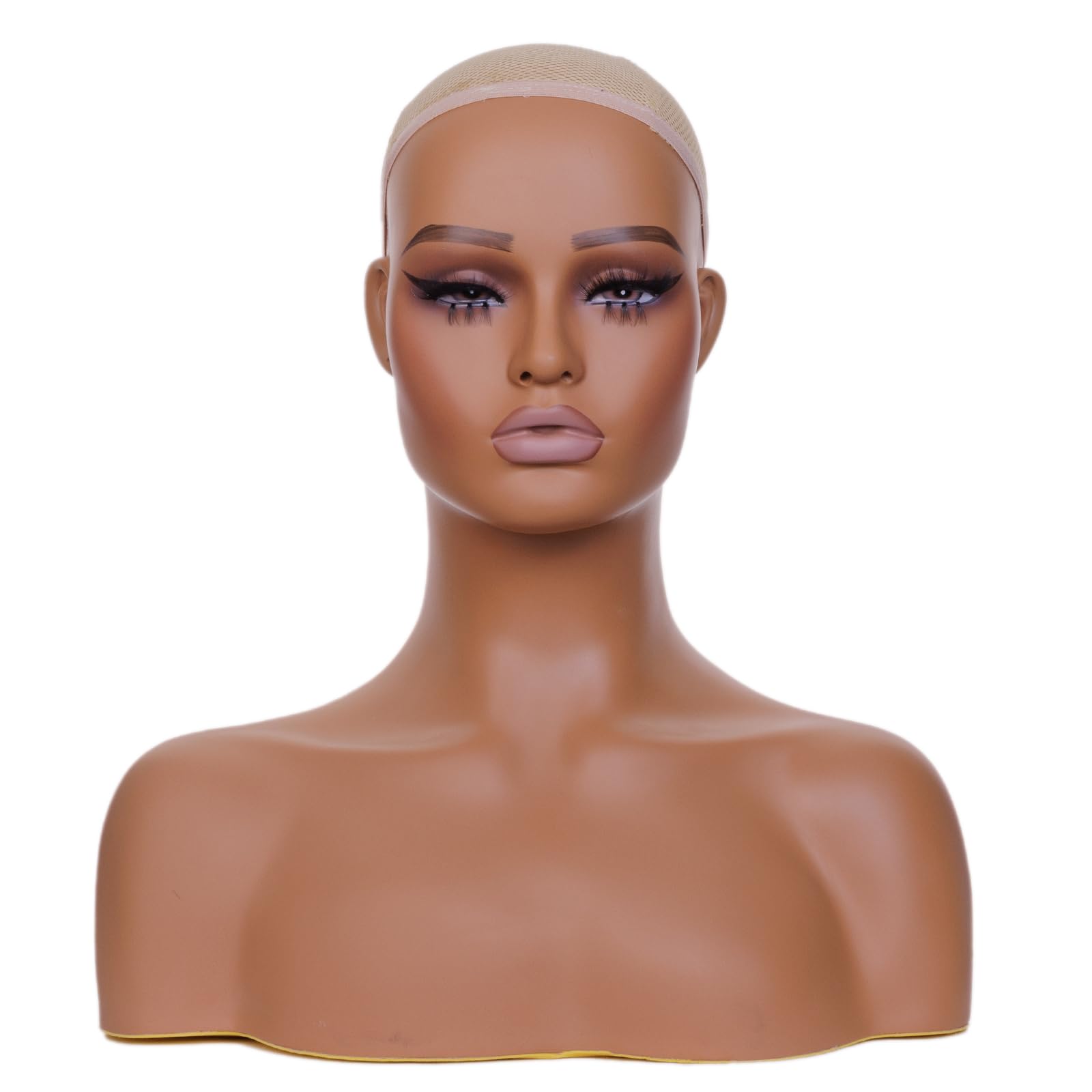 CHUOZI Femal Wig Head Realistic Mannequin with Shoulders for, Hat, and Sunglass Displaying