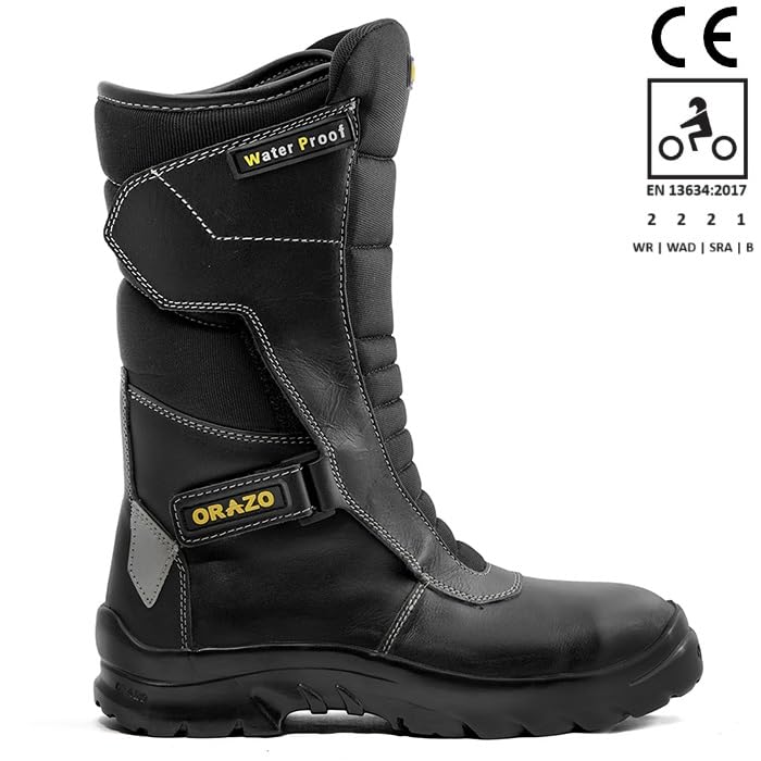 Image of ORAZO IBIS TRAIL - Water-PROOF - CE Certified - EN13634:2017 - Level 2,2,2,1 - Motorcycle Riding Boots