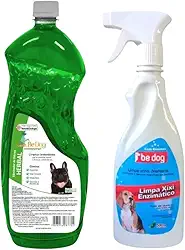 Kit 1 Limpa Xixi Enzimático Cachorro 500ml + 1 Desinfetante 2L - Herbal - Be Dog