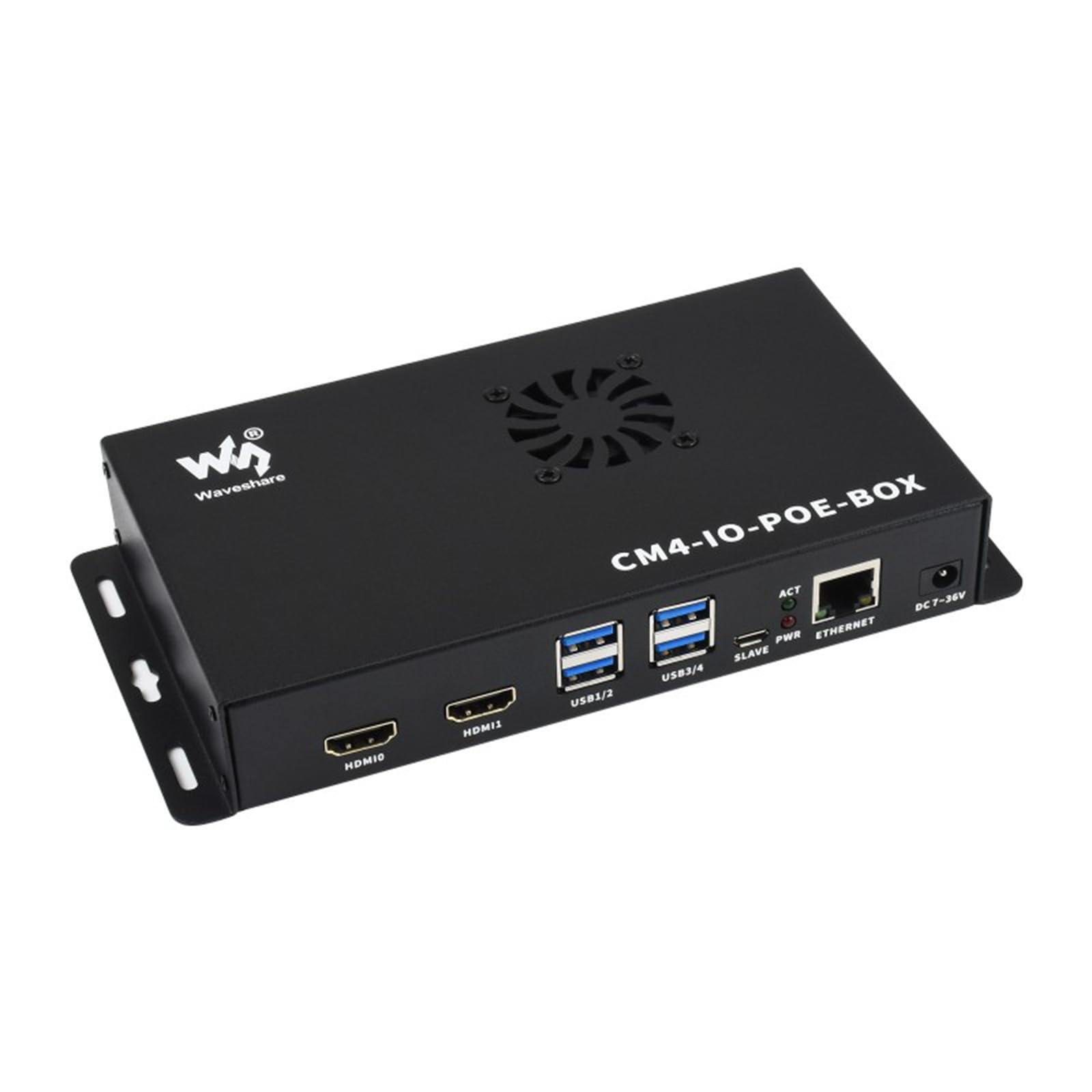 TUOPUONE Minikomputer PoE kompatybilny z Raspberry Pi Compute Module 4 (nie jest dołączony), metalowa obudowa z wentylatorem chłodzącym, szybka i łatwa do zbudowania minikomputera