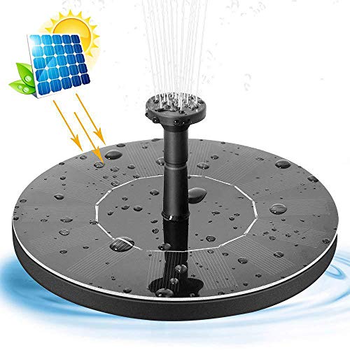 Ajcoflt Bomba de fonte de banho solar para pássaros, Fonte solar com 4 bicos, Bomba de fonte Bomba d